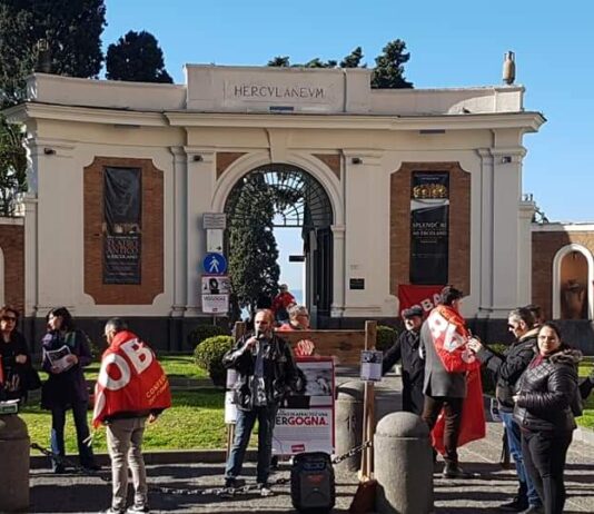 scavi ercolano protesta lavoratori