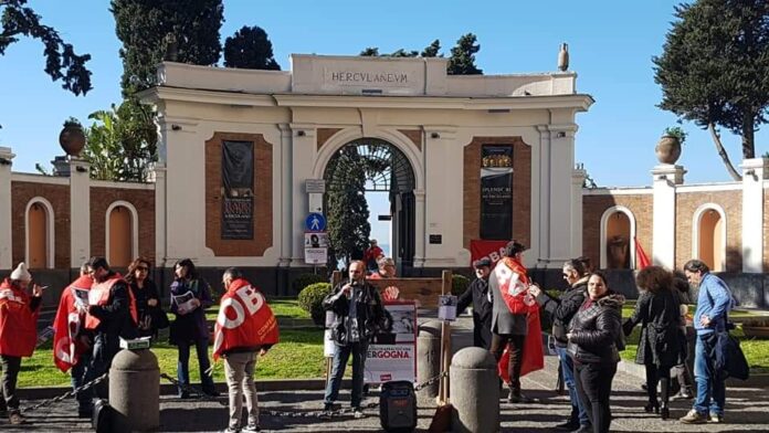 scavi ercolano protesta lavoratori