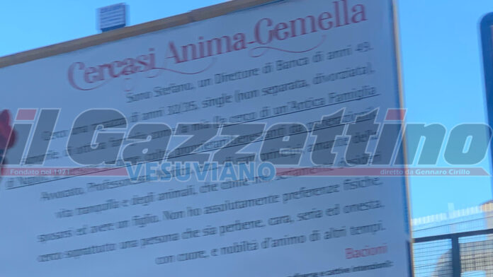 "Cercasi anima gemella": a Napoli il mega-annuncio di Stefano, direttore di banca