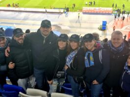 I giovani atleti della Waterpolo Napoli Lions allo stadio Maradona con EuTylia