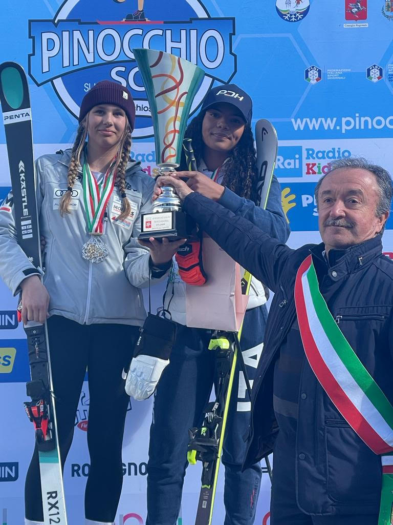 Pinocchio sugli sci all’Abetone Giada d’Antonio ha vinto il gigante ragazzi