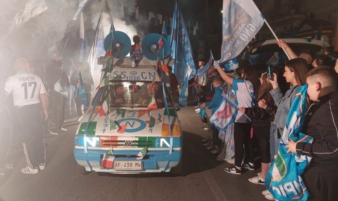 Festa per Terzo Scudetto Napoli Brusciano
