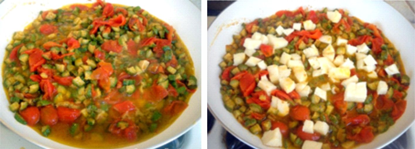 sugo pomodori zucchine provola 