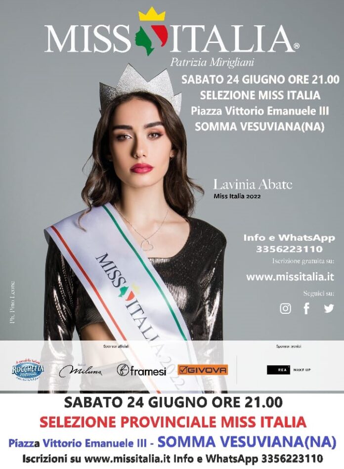Domani Notte Bianca e Miss Italia a Somma Vesuviana