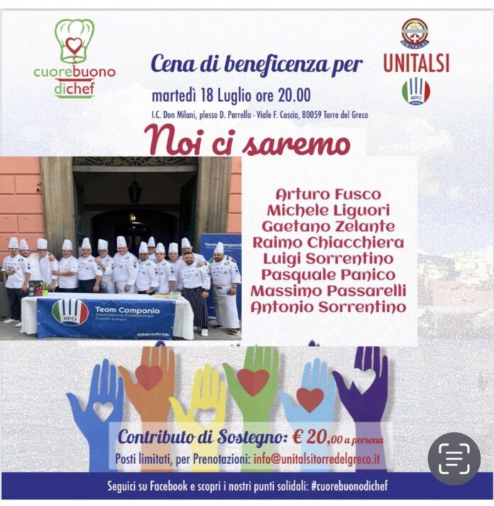 Chef, pizzaiuoli e pasticcieri uniti a Torre del Greco per UNITALSI