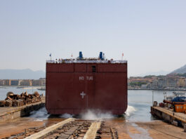 Castellammare, Fincantieri: varata la sezione di prua della seconda unità Lss. "Fa parte del programma Flotlog di Chantiers de l’Atlantique"