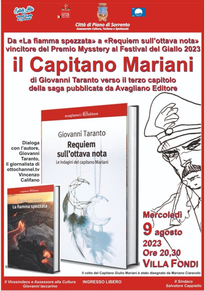 Piano di Sorrento, a Villa Fondi Giovanni Taranto e “Le indagini del capitano Mariani”