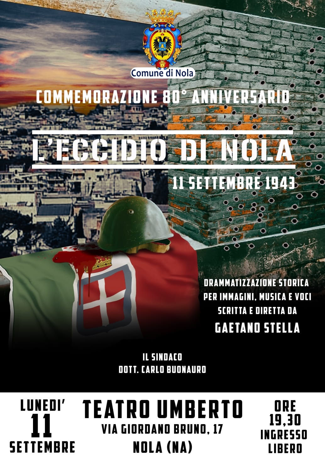 Nola: al Teatro Umberto “L’Eccidio di Nola” a conclusione delle celebrazioni per l’80° Anniversario