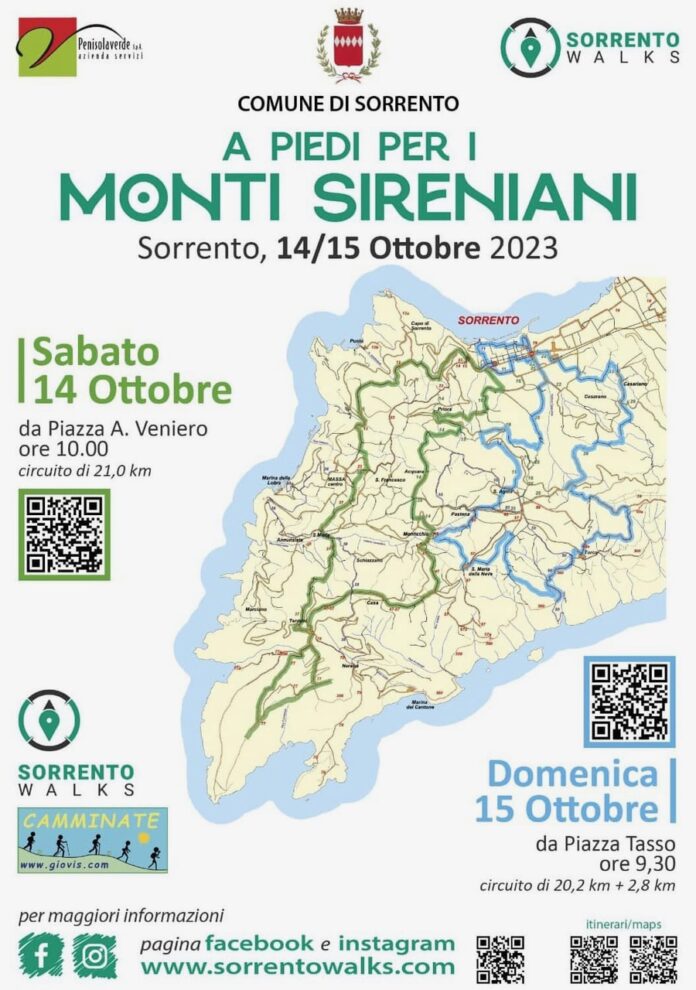 "A piedi per i Monti Sireniani", due appuntamenti tra Sorrento e Massa Lubrense