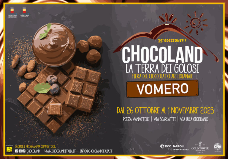 Napoli, Chocoland Vomero 2023: nella zucca di Halloween una settimana di cioccolato e spettacoli