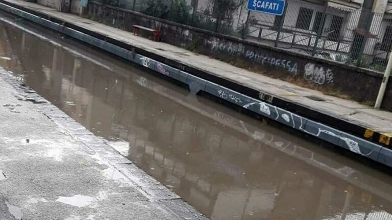 Circumvesuviana, maltempo: ancora una volta allagata la tratta tra Scafati e Poggiomarino