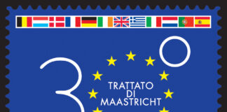 Un francobollo italiano celebra il Trattato di Maastricht