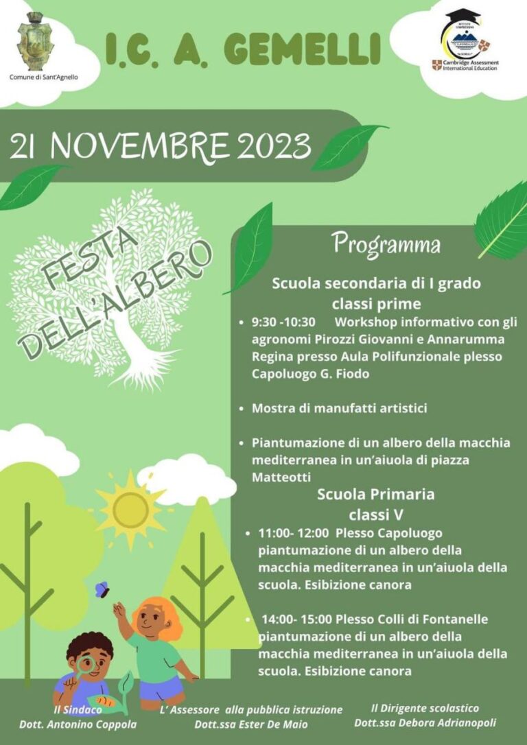 Sant’Agnello celebra la giornata nazionale degli alberi con gli studenti