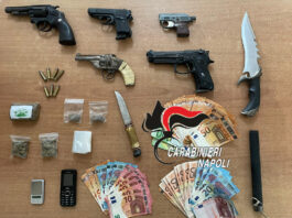 Giugliano: armi e droga nelle mani di un 22enne incensurato. Arrestato