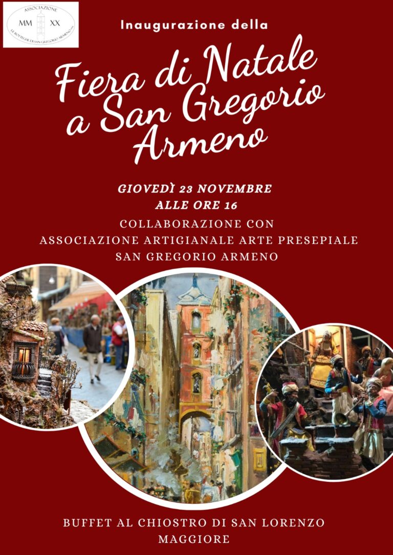 Inizia il Natale a San Gregorio Armeno. Il presidente delle Botteghe, Vincenzo Capuano: “Organizzato un Buffet a San Lorenzo Maggiore con ospiti illustri”