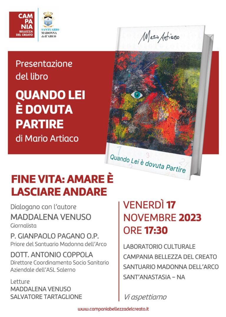 A Sant’Anastasia il dibattito sul fine vita: presentazione del libro “Quando lei è dovuta partire” di Mario Artico