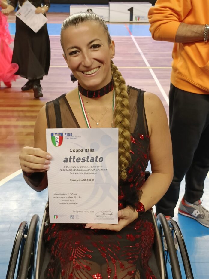 Doppio oro per Giusy Sbaglio Coppa Italia danza paralimpica Doppio oro per Giusy Sbaglio
