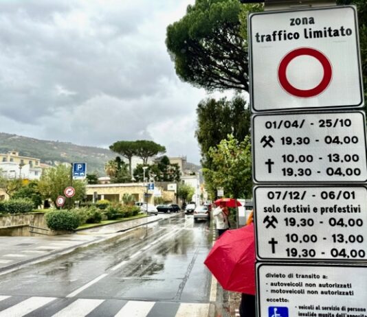 Sorrento: dal 7 dicembre al 6 gennaio, torna la Ztl nei giorni festivi e nei prefestivi