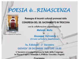 Pollena Trocchia, "Poesia è... rinascenza": il 28 Dicembre ultimo appuntamento del 2023