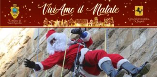 Babbo Natale arriva a Sant’Agnello e scende dai tetti