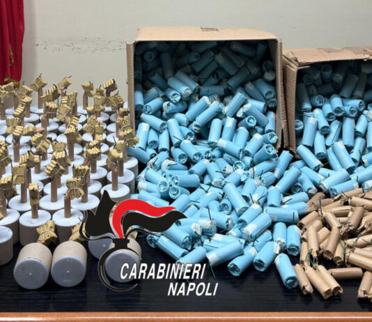 Gragnano e Casalnuovo: sequestrati 1500 petardi illegali