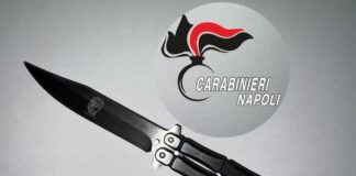 Napoli Chiaia: 15enne con coltello a farfalla da 22 centimetri in tasca