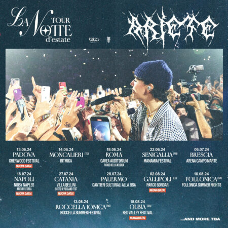 Ariete, le nuove date del tour: Napoli al centro del viaggio musicale