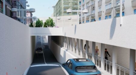 via cosenza come nel progetto sottopasso