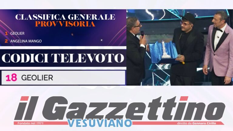 Sanremo, Geolier guida la Classifica generale provvisoria Sanremo, Geolier guida la Classifica generale provvisoria