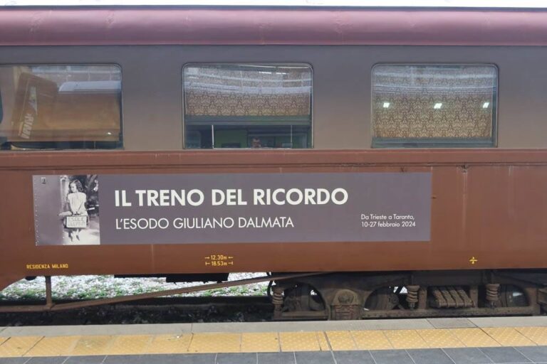 Foibe ed esodo giuliano-dalmata: il treno del ricordo in un viaggio multimediale di dieci tappe per onorare le vittime
