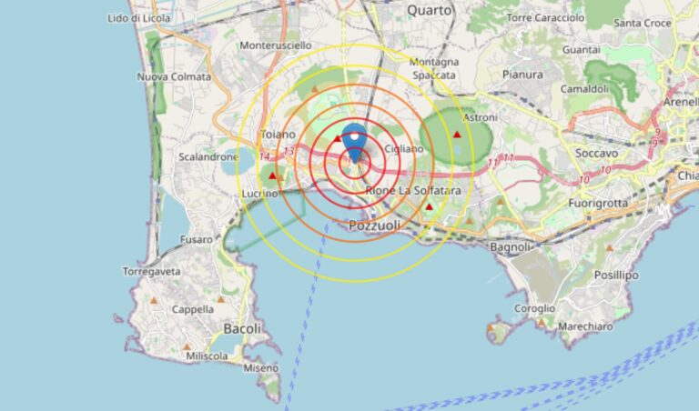 Due scosse fanno “tremare” i Campi Flegrei. Centinaia di persone in strada