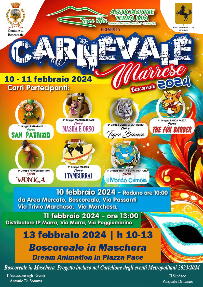 Boscoreale. Tornano i carri di Carnevale, Di Lauro: “Portiamo l’allegria nelle strade della nostra città”