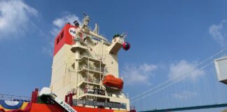 Corea del Sud, nuova nave portacontainer della Hyundai a navigazione autonoma la Pos Singapore