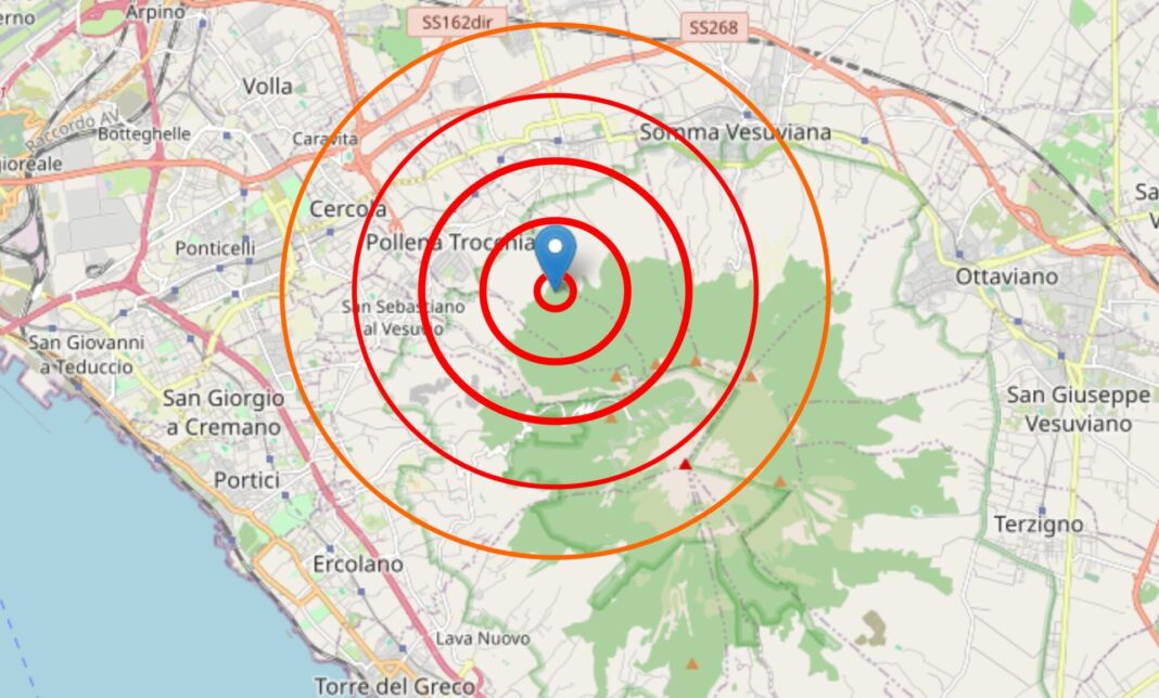 Terremoto di magnitudo 3.0 a Pollena Trocchia, ai piedi del Somma-Vesuvio