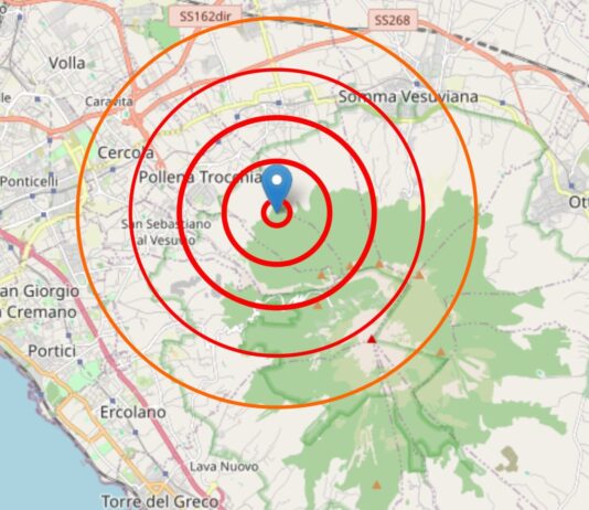 Terremoto di magnitudo 3.0 a Pollena Trocchia, ai piedi del Somma-Vesuvio
