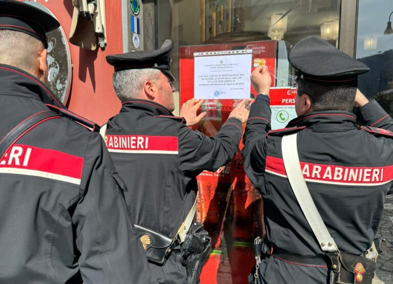 Piano di Sorrento, ritrovo di soggetti pericolosi: sospesa l’attività Piano di Sorrento, ritrovo di soggetti pericolosi: sospesa l’attività