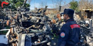 Controllo autodemolizioni dei Carabinieri Forestali della Campania nel mese di febbraio 2024