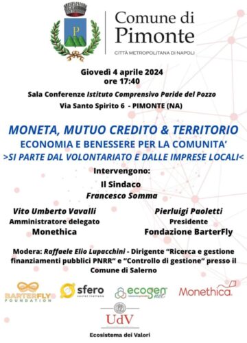 A Pimonte arriva "Etix", la valuta virtuale per rafforzare l'economia locale. Il sindaco: "Uno strumento concreto che può aiutarci a ridistribuire il valore creato"