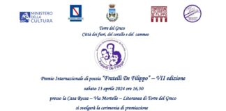Torre del Greco, premio internazionale di poesia “Fratelli De Filippo”: sabato 13 aprile la cerimonia di premiazione