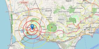 Trema, trema ancora la terra ai Campi Flegrei. Magnitudo 2.2 alle 22,28