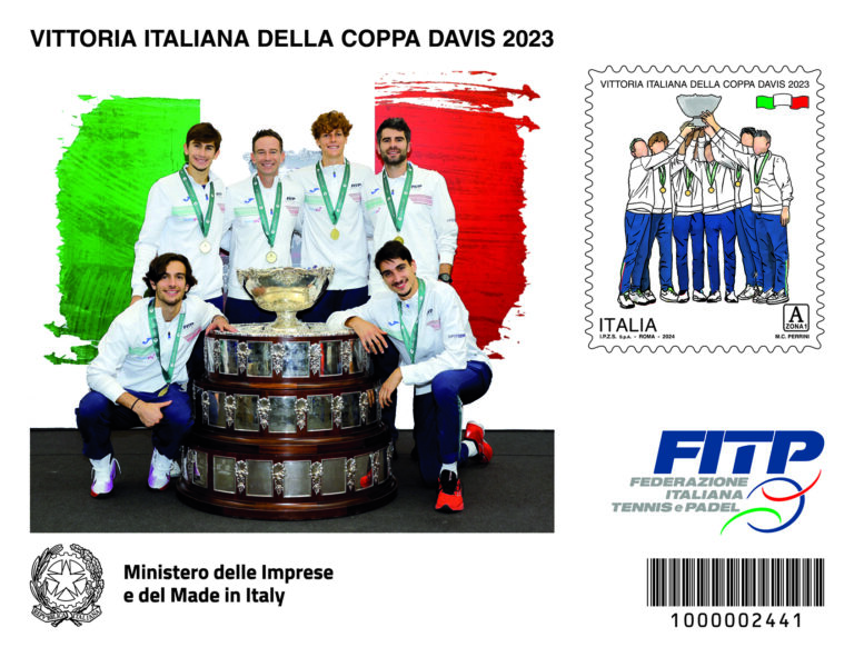 Poste Italiane, emissione francobollo “Vittoria italiana della Coppa Davis 2023” Poste Italiane, emissione francobollo “Vittoria italiana della Coppa Davis 2023”