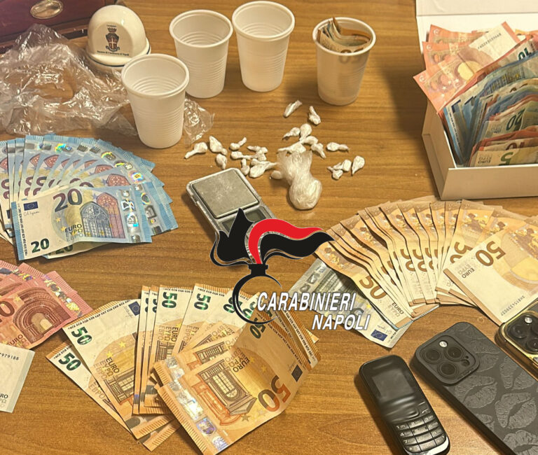 Coppia arrestata a Sant’Anastasia: rinvenute 22 dosi di cocaina