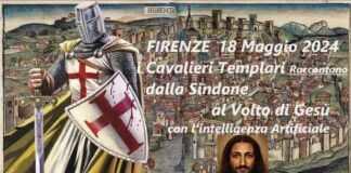 A Firenze i Templari mostrano il volto di Cristo con l’Intelligenza Artificiale. A seguire investitura di nuovi cavalieri e dame