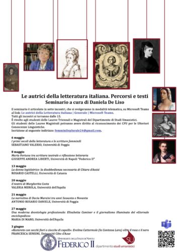 Napoli, sette incontri seminariali sulle donne autrici della Letteratura italiana: l’iniziativa dell'Università "Federico II"