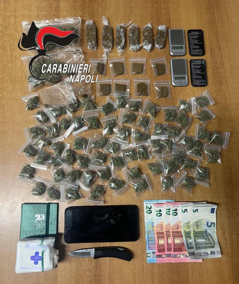 Casoria: carabinieri arrestano un pusher durante un controllo alla viabilità