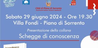 Piano di Sorrento, incontri letterari a Villa Fondi: domani la presentazione della collana "Schegge di conoscenza"