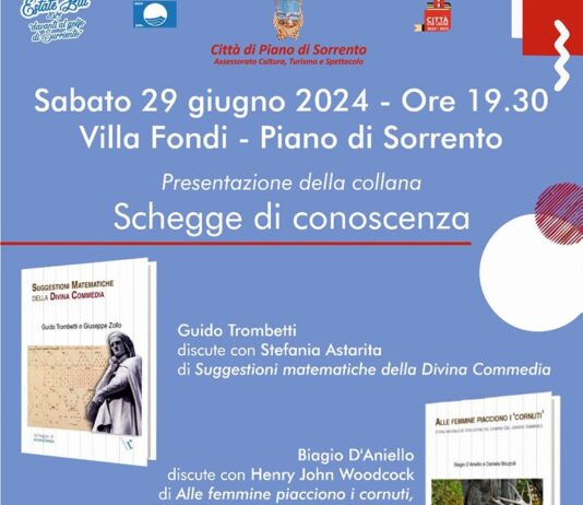 Piano di Sorrento, incontri letterari a Villa Fondi: domani la presentazione della collana "Schegge di conoscenza"