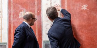 Pompei, Ministro Sangiuliano visita nuovi scavi