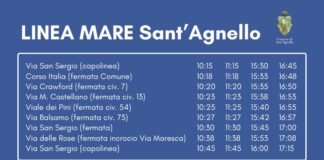 Istituita la nuova “linea mare” del comune di Sant’Agnello, implementate corse serali sulla linea esistente