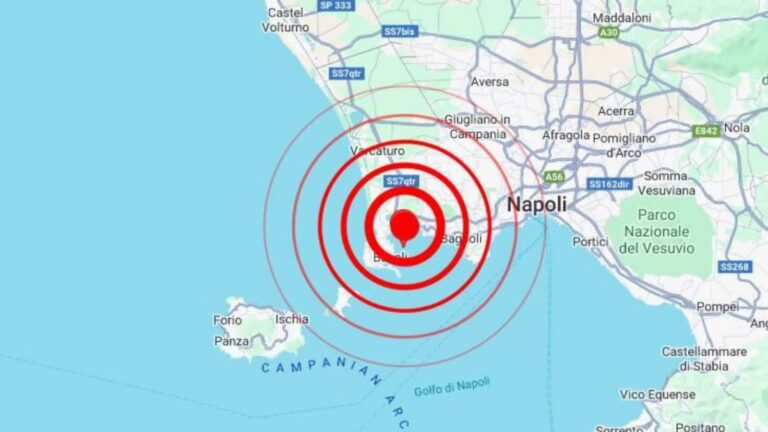 Pozzuoli, forte scossa di terremoto di magnitudo 4.0